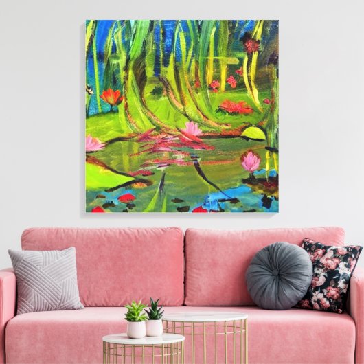 Image : A beautiful lagoon. Canvas Afdruk (Insitu (Woonkamer))