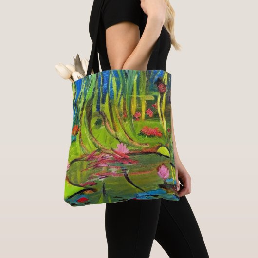 Image: A beautiful lake. Tote Bag (Dichtbij)