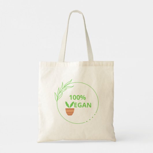 Image for vegans. tote bag (Achterkant)