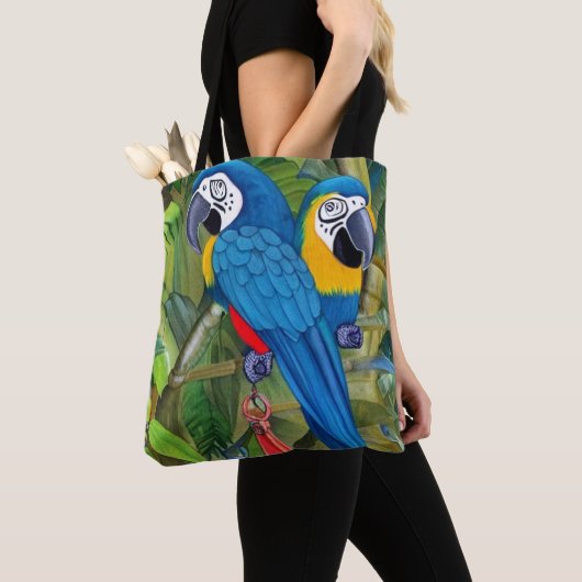 image: macaws from Brazil. Tote Bag (Dichtbij)