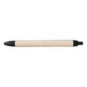 Image of a ballpoint pen with a woven beige textur (Voorkant)