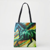 Image of a Galloping Stallion on Reusable Grocery Tote Bag (Voorkant)