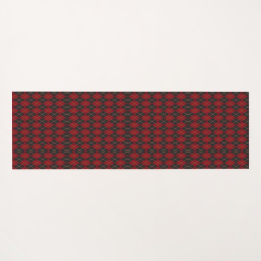Image of a tie featuring a red and black checkered yogamat (Achterkant (horizontaal))