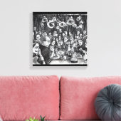 Image: People and Doodles. Canvas Afdruk (Insitu (Woonkamer))