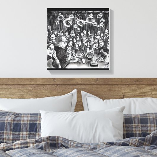 Image: People and Doodles. Canvas Afdruk (Insitu (Slaapkamer))