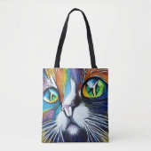 Image: The Gaze of the Cat. Tote Bag (Voorkant)