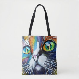 Image: The Gaze of the Cat. Tote Bag