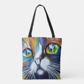 Image: The Gaze of the Cat. Tote Bag (Achterkant)