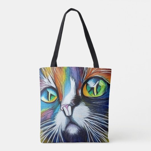 Image: The Gaze of the Cat. Tote Bag (Achterkant)