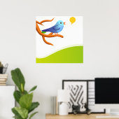 imagem de passarinho poster (Thuiskantoor)