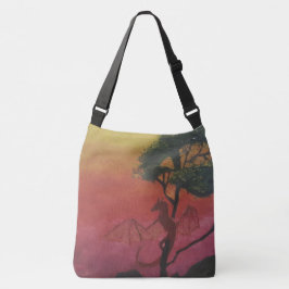 Imagen de mi obra arte Fantasía y realidad Crossbody Tas