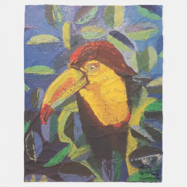 Imagen de mi obra arte Tucán Fleece Deken