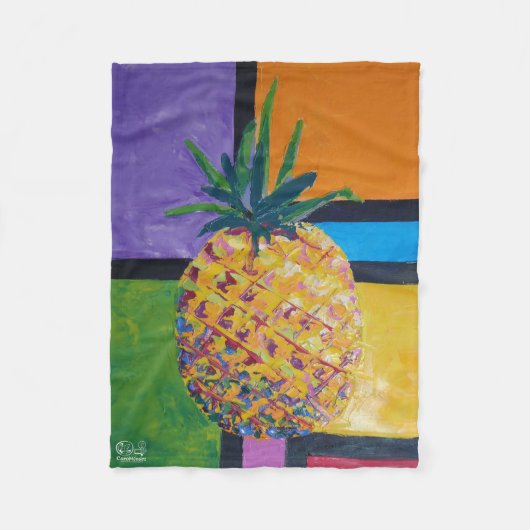 Imagen de mi obra Piña. Serie Fleece Deken (Voorkant)