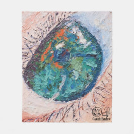 Imagen de mi obra Viendo atrás de los ojos Fleece Deken