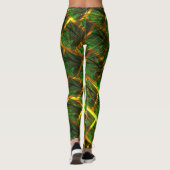 Imagens verdes e quadrada com amarelo na sua volta leggings (Achterkant)