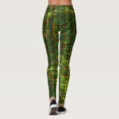 Imagens verdes e quadrada com amarelo na sua volta leggings (Achterkant)