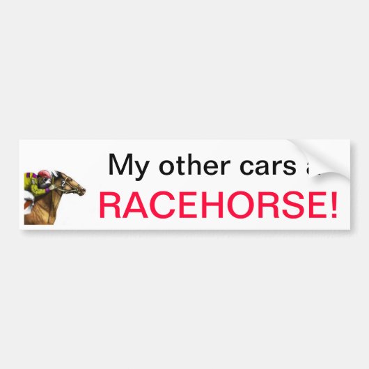 imagesCAUAE1YD, Mijn andere auto's a, RACEHORSE! Bumpersticker (Voorkant)
