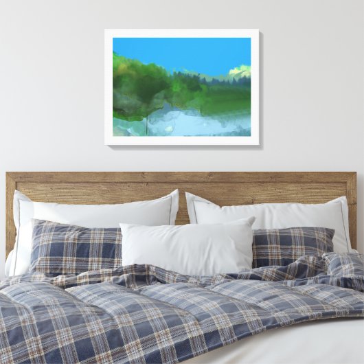 Imaginair land canvas afdruk (Insitu (Slaapkamer))