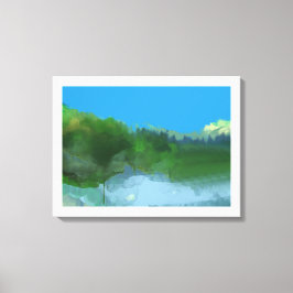 Imaginair land canvas afdruk