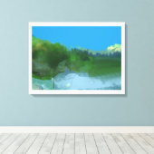 Imaginair land canvas afdruk (Insitu (Houten vloer))