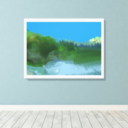 Imaginair land canvas afdruk (Insitu (Houten vloer))