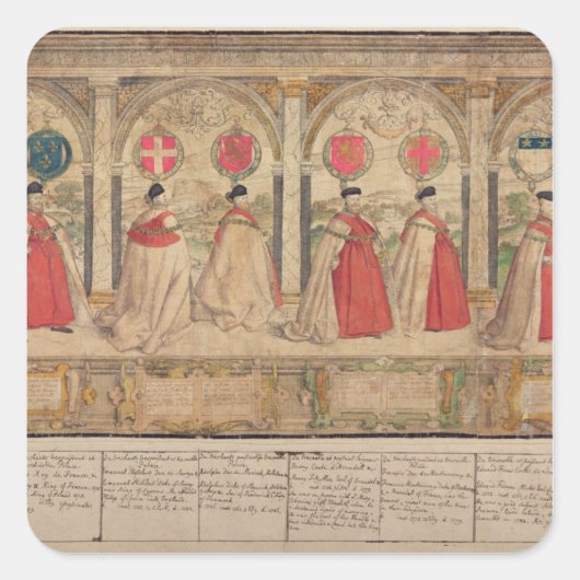 Imaginaire composiet vierkante sticker (Voorkant)