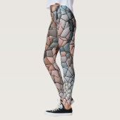 Imaginaire quilt-aqua zalm leggings (Links)