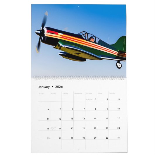 imaginaire vliegtuigen kalender (Jan 2026)