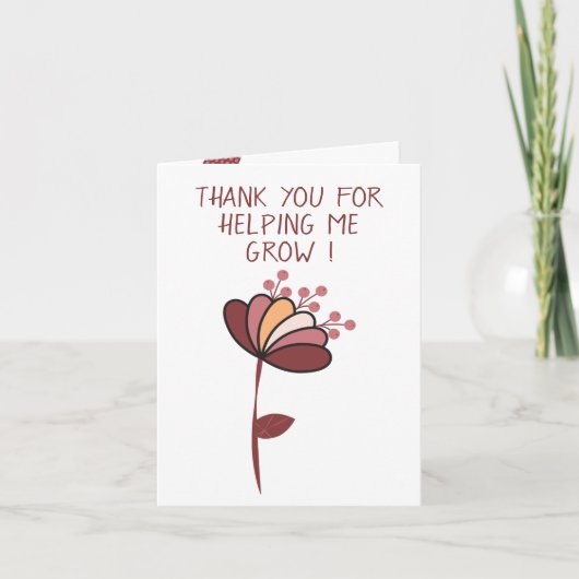 Imaginary bloem leraar waardering dank u bedankkaart (Voorkant)