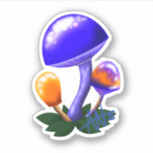 Imaginary Dapperling Sinaasappel & Blue Mushroom C Sticker (Voorkant)