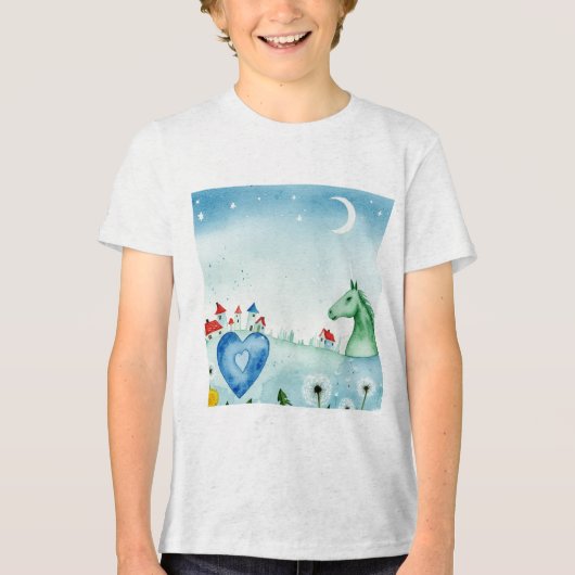 Imaginary scene Tri-Blend shirt (Voorkant)