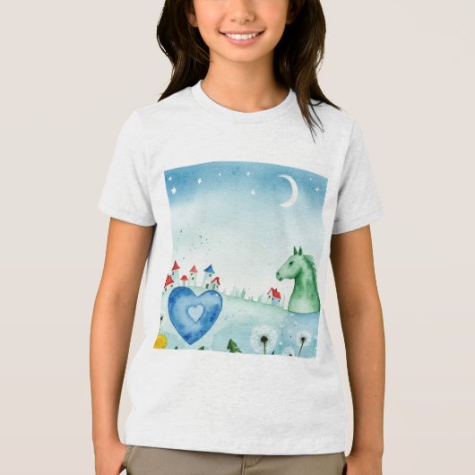 Imaginary scene Tri-Blend shirt (Voorkant)