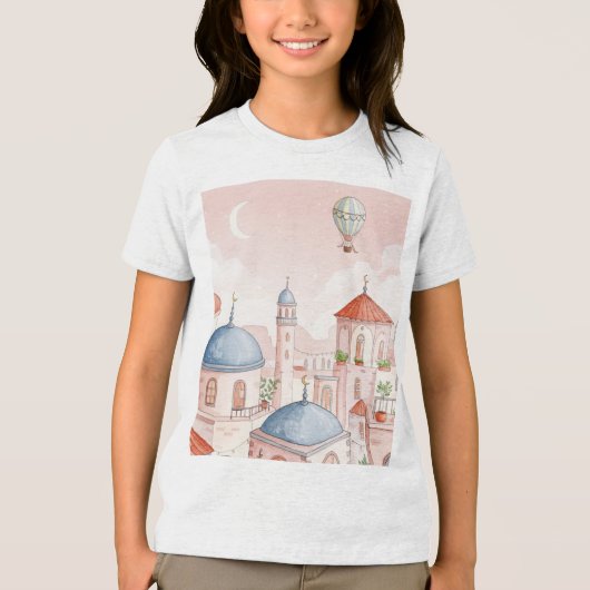 Imaginary town Tri-Blend shirt (Voorkant)