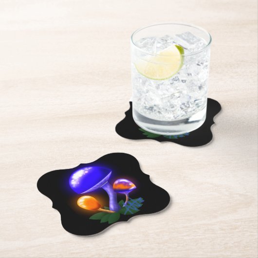 Imaginary White Dapperling Sinaasappel & Blue Mush Kartonnen Onderzetters (Insitu)