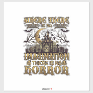 Imaginatie Horror Halloween Spoken Huis Kerkhof Sticker