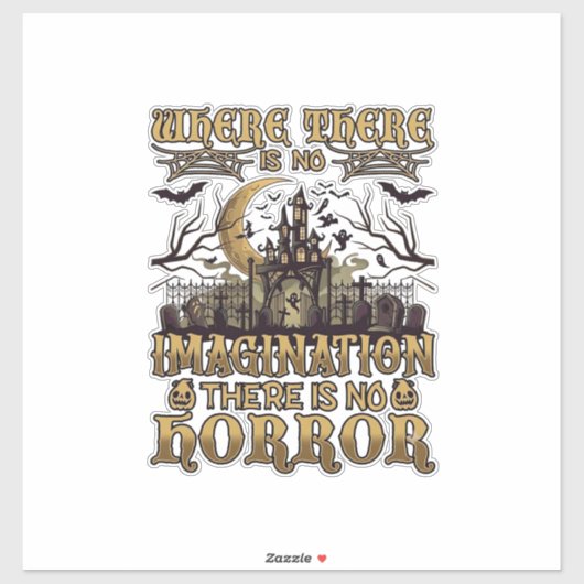 Imaginatie Horror Halloween Spoken Huis Kerkhof Sticker (Vel)