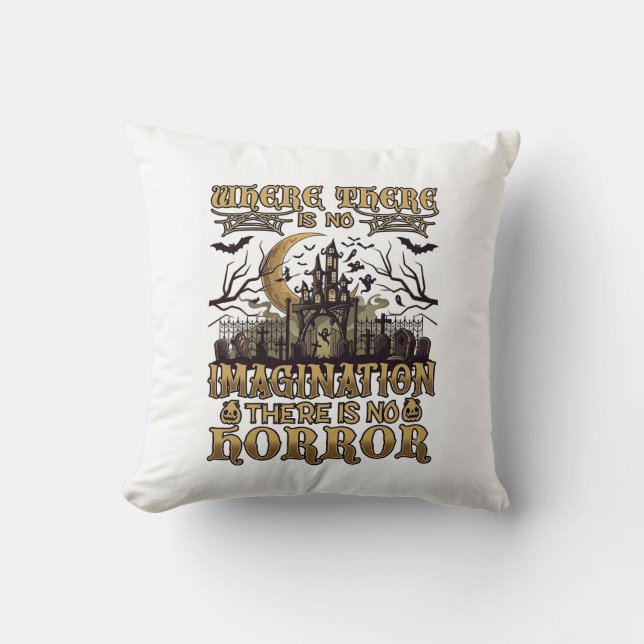 Imaginatie Horror Halloween Spokenhuis Begraafplaa Kussen (Voorkant)