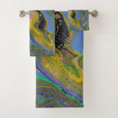 Imagination 2 Levendige Geode Abstract Bad Handdoe Handdoek (Insitu)