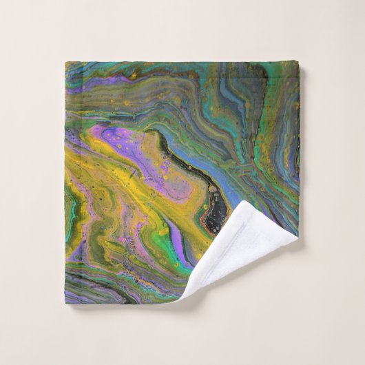 Imagination 2 Levendige Geode Abstract Bad Handdoe Handdoek (Wasdoekje)