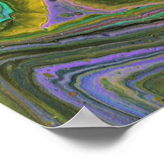 Imagination 2 Vibrant Geode Abstract Art Print (Hoek)