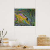 Imagination 2 Vibrant Geode Abstract Art Print (Keuken)