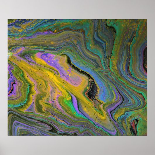 Imagination 2 Vibrant Geode Abstract Art Print (Voorkant)