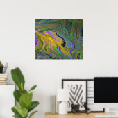 Imagination 2 Vibrante Geode Abstracte Kunstprint Poster (Thuiskantoor)