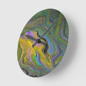 Imagination 2 Vibrante Geode Abstracte Wandklok (Hoek)