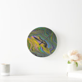 Imagination 2 Vibrante Geode Abstracte Wandklok (Huis)