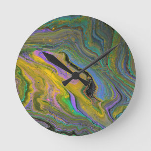 Imagination 2 Vibrante Geode Abstracte Wandklok
