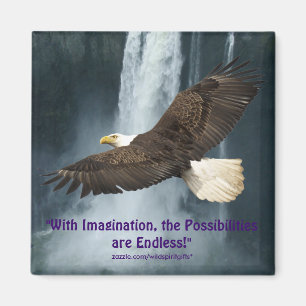 Imagination Eagle & Water-Herfst Motivatie magneet