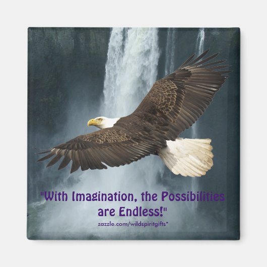 Imagination Eagle & Water-Herfst Motivatie magneet (Voorkant)