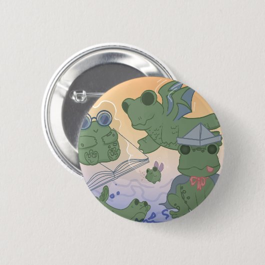 Imagination Frog Pin Ronde Button 5,7 Cm (Voorkant /achterkant)