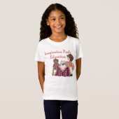 Imagination Fuels Onderwijs (teaparty) Meisjes T T-shirt (Voorkant volledig)